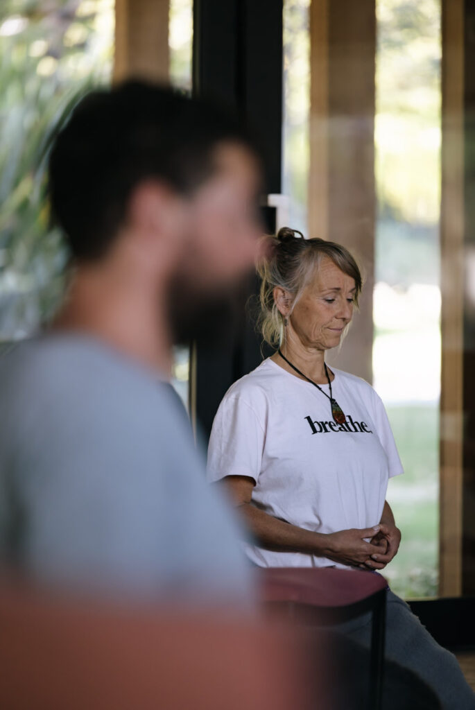 man and body meditating