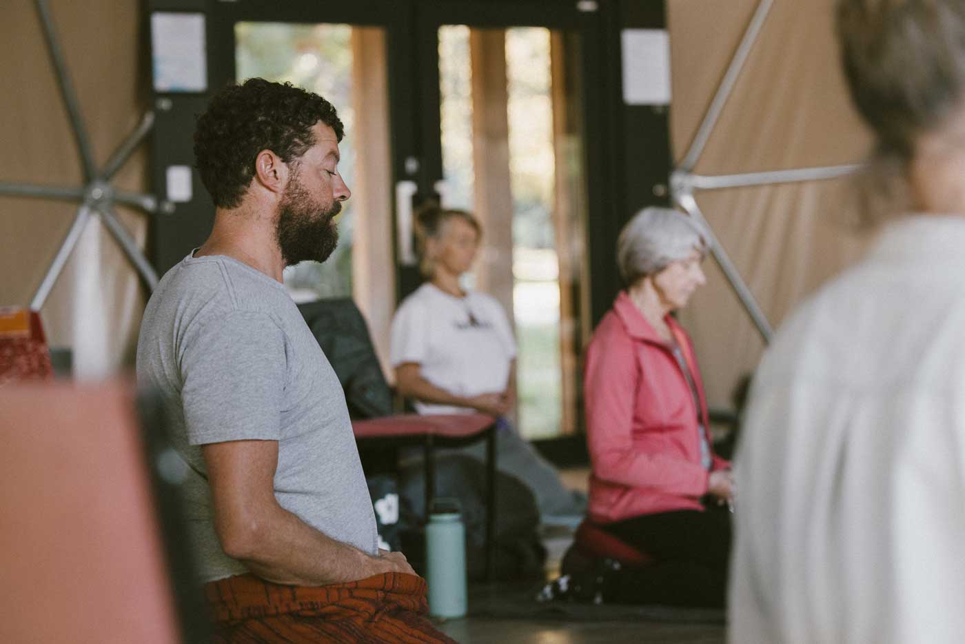 man meditating